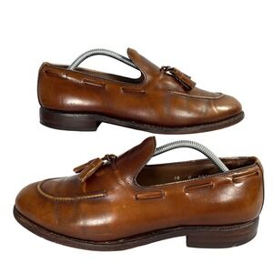 Vintage Allen Edmonds Saratoga Leather Tasseled Loafer Size 10C Light Brown 8753